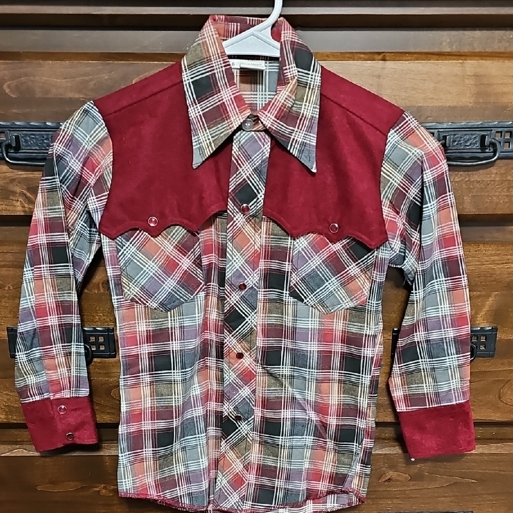 Vintage Western Cowboy Button Down Top